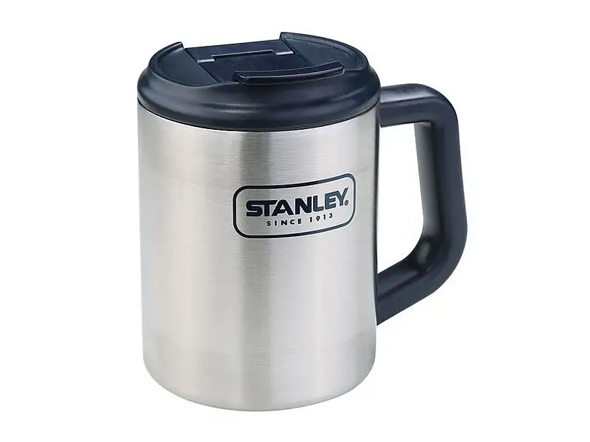 Stanley Adventure CAMP MUG, 0,473 Liter, 18/8 Edelstahl, doppelwandige Isolation,