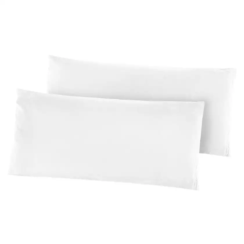 2er Kissenhülle High Class je 40 x 80 cm Mikrofaser weiß