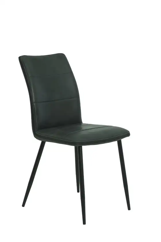 Stuhl Caroline 2er-Set mit Steppnähten, Bezug Microfaser anthrazit
