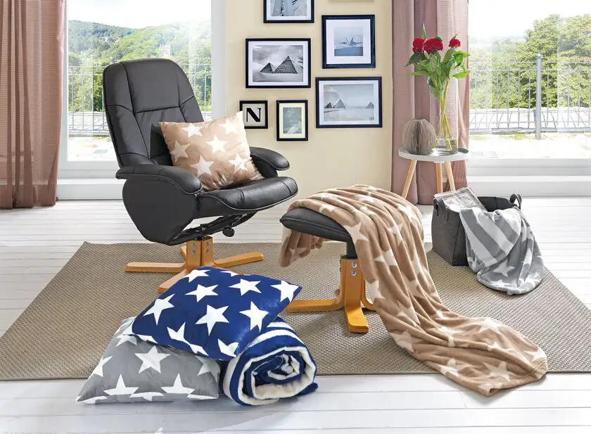 Relaxsessel Palermo Lederlook Schwarz