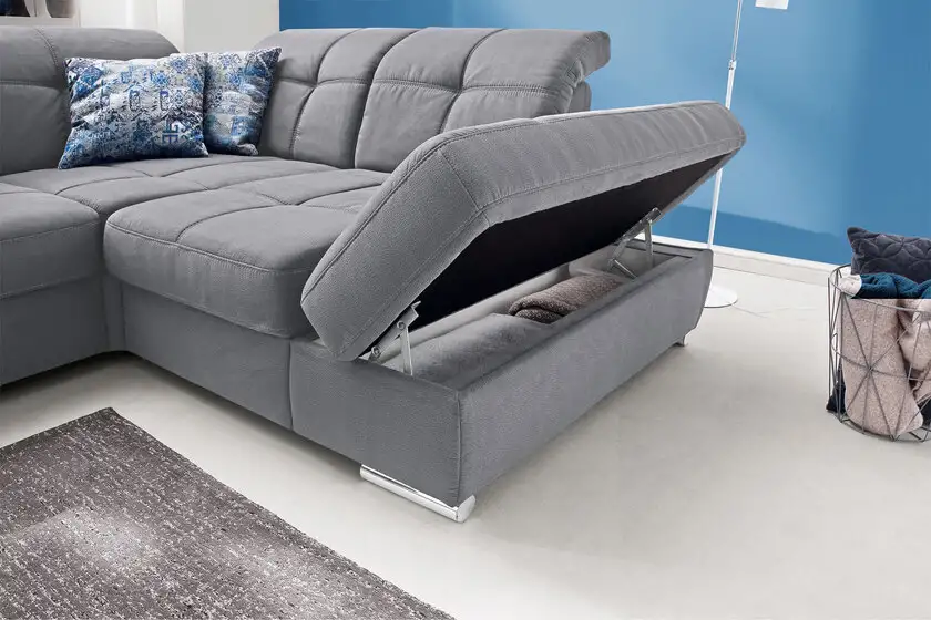 Wohnlandschaft Miguel 377x89-103x246 grau