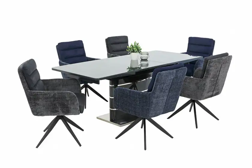 Stuhl Leandra blau/dunkelblau