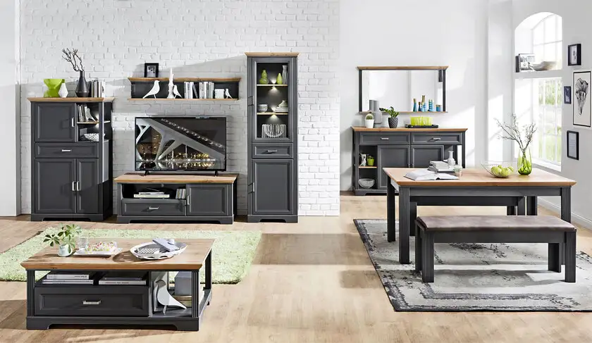 Sideboard Jasmin Graphit/Artisan Eiche-Optik 171x102x48 cm