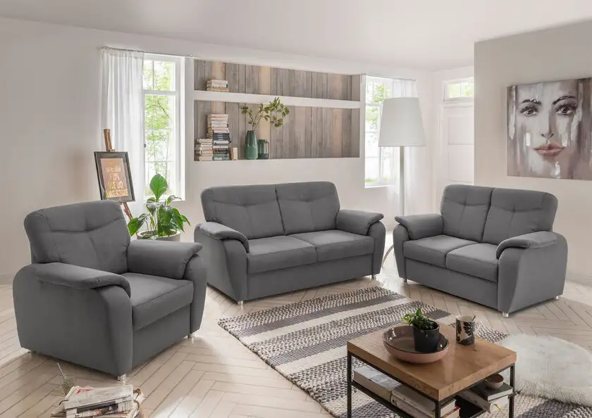 Sofa Hedda 2,5-sitzig Anthrazit 190x46x59 cm