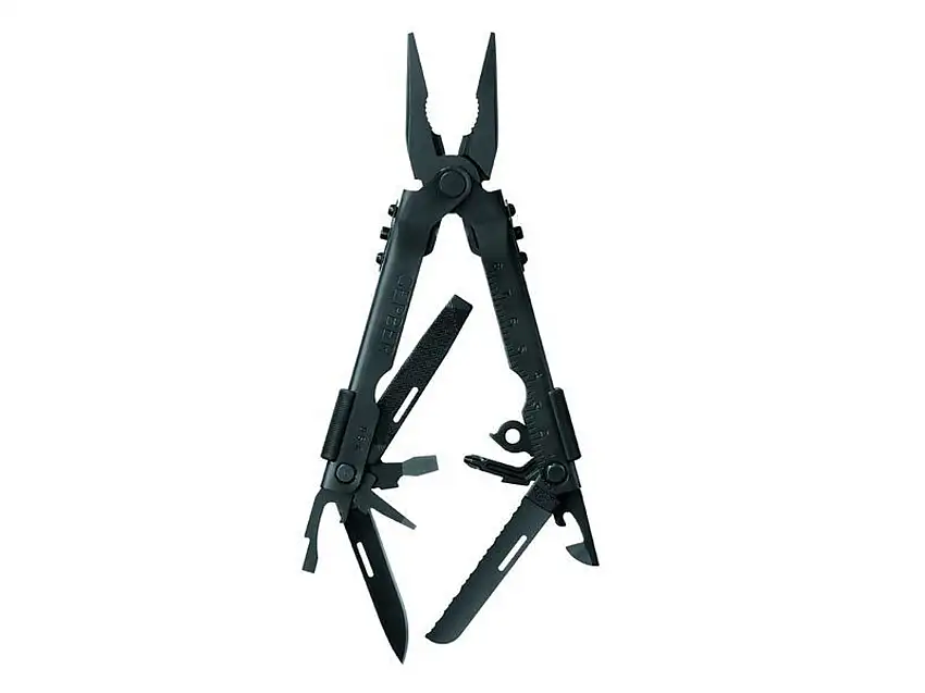 Gerber Multi-Tool MP 600 BLACK, 12 Werkzeuge, Zangenkopfsperre, Entriegelung