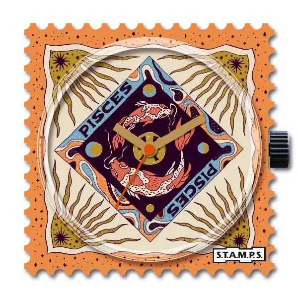 STAMPS Uhr Zifferblatt Sternzeichen Fische