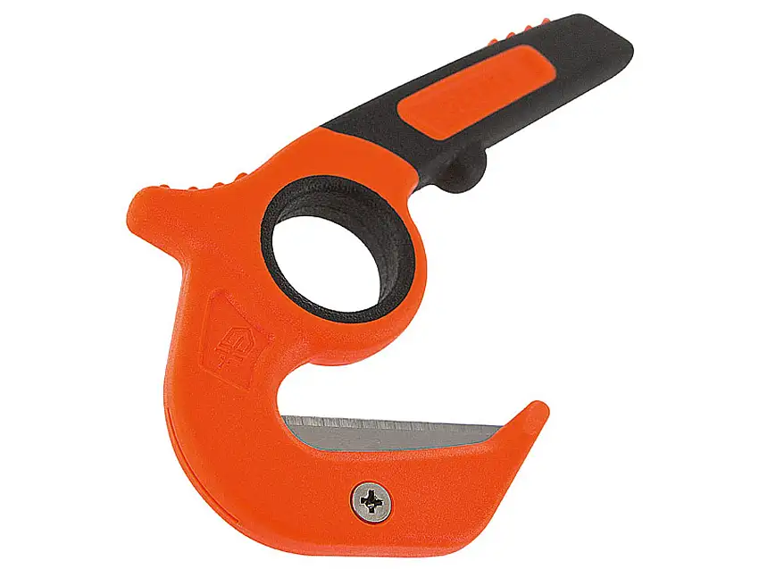 Gerber Vital Aufreißwerkzeug, Trapezklinge aus SK5 Stahl, ABS-Kunststoffgriff, zweifarbiges Etui, 2 Ersatzklinge
