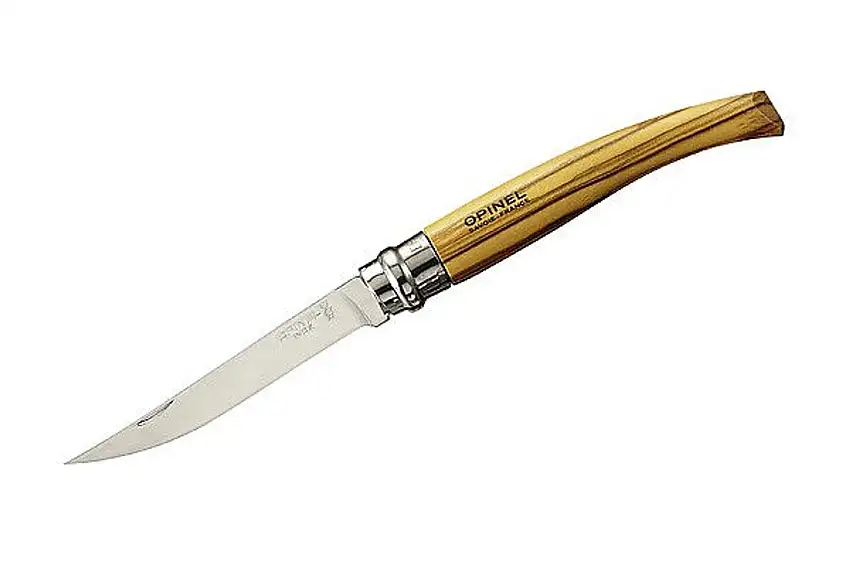 Opinel Slim-Line, Größe 10, rostfrei, Olivenholz