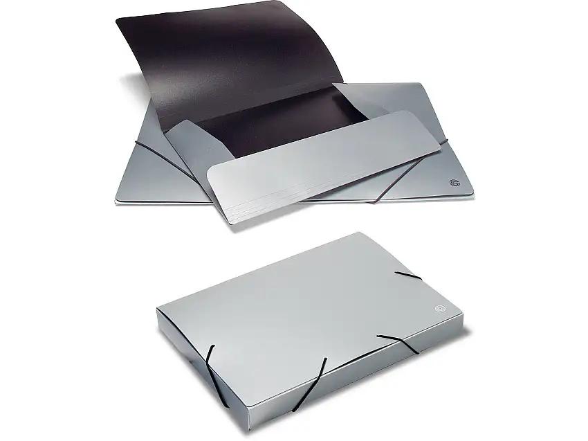 Ecobra PP-Eckspannmappe, silber