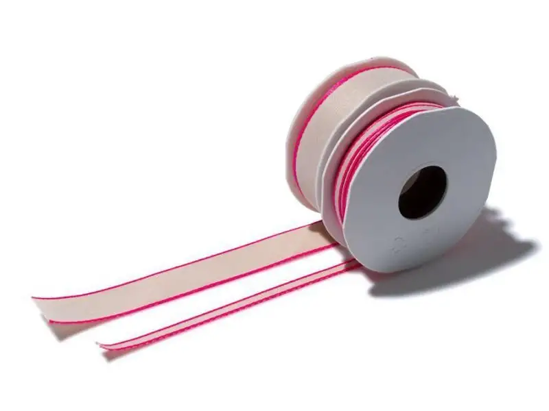 Stoffband mit neonfarbigem Rand