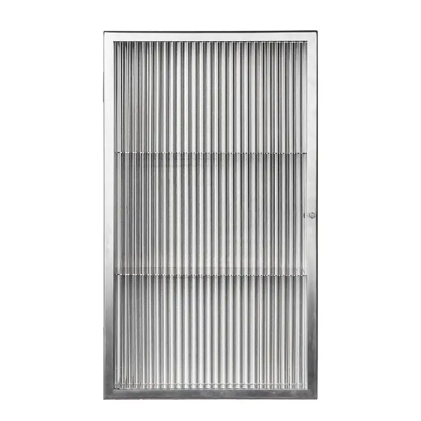 Ferm Living Haze Wandschrank 60x35 cm - Geriffeltes Glas/Edelstahl