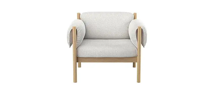 Skovby SM850 Loungesessel H: 74 cm - Naturgeölte Eiche/Cyber 23