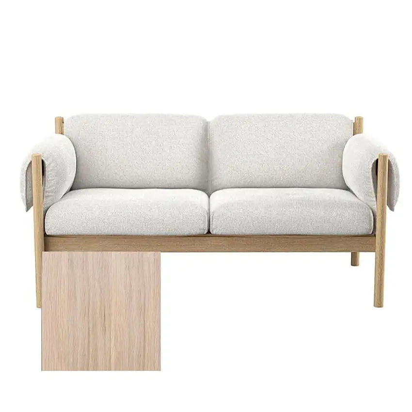 Skovby SM851 Loungesofa, H: 74 cm – Eiche weiß geölt/Cyber 23