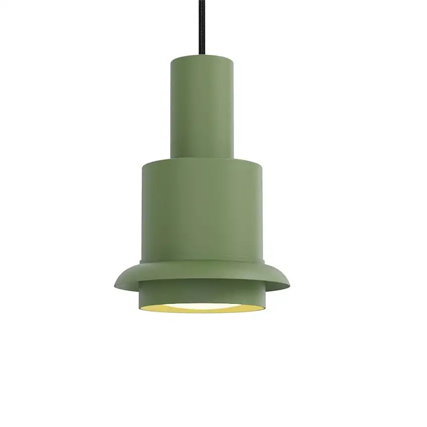 DCW Editions Chaumont Pendelleuchte Ø: 15 cm - Edelstahl/Grün