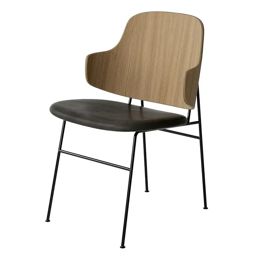 Audo Copenhagen Der Pinguin Esszimmerstuhl H: 82 cm - Eiche Natur/DAKAR 0842