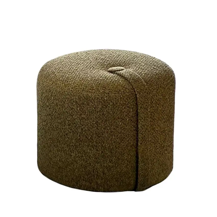 We Do Wood Designbite Pouf, Höhe: 33 cm, Farbe: Polyester/Senfgelb
