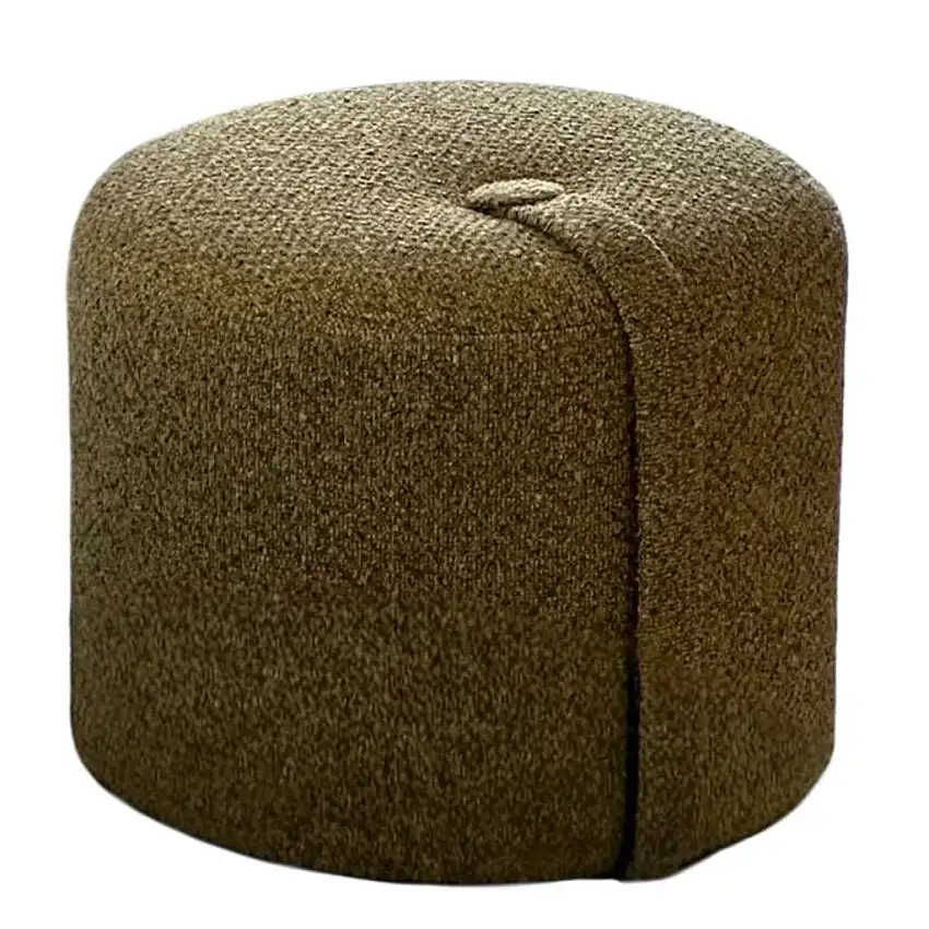 We Do Wood Designbite Pouf Groß H: 33 cm - Polyester/Senfgelb