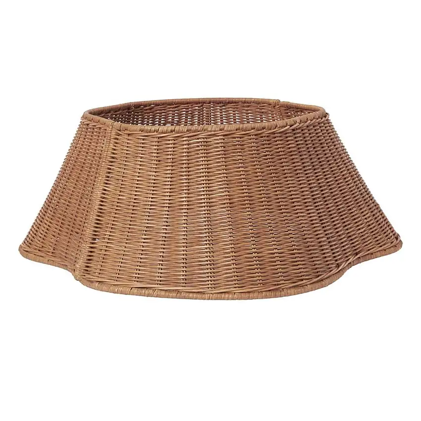 Ferm Living Drape Geflochtener Weihnachtsbaumständer B: 53 cm - Naturrattan