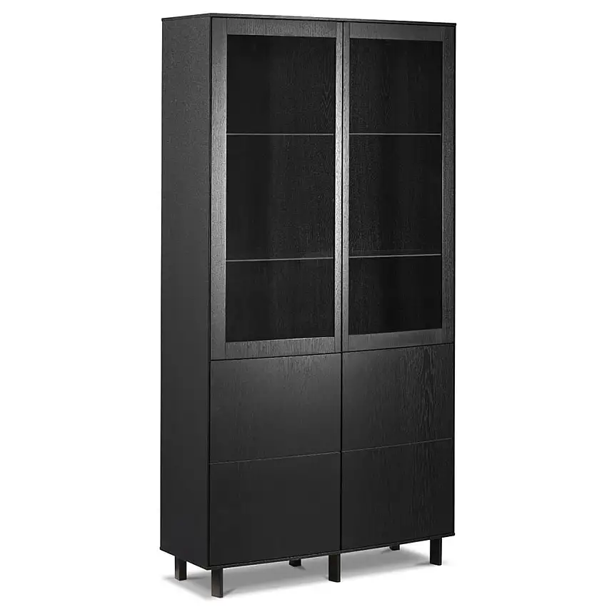 Skovby Vitrine SM410 H: 192 cm – Schwarz lackierte Eiche