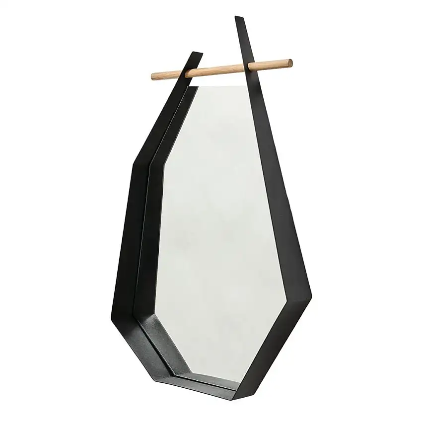 Andersen Möbelrandspiegel, Höhe: 45 cm - Metall/Eiche