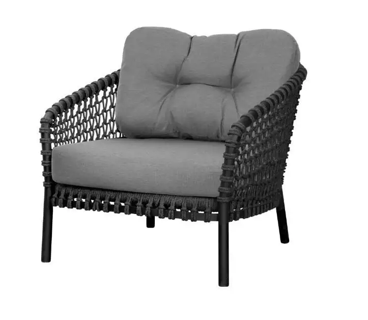 Cane-line Outdoor Ocean Large Loungestol Inkl. Hyndesæt - Dunkelgrau/Grau