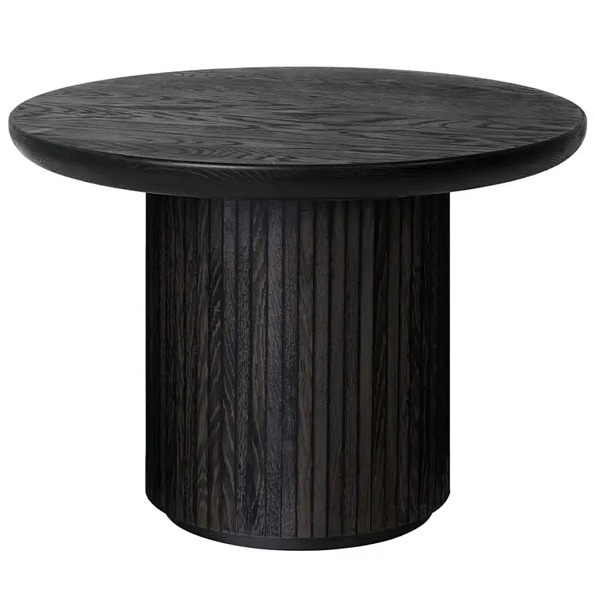 GUBI Moon Couchtisch Ø: 60 cm - Braun/Schwarz gebeizte Eiche