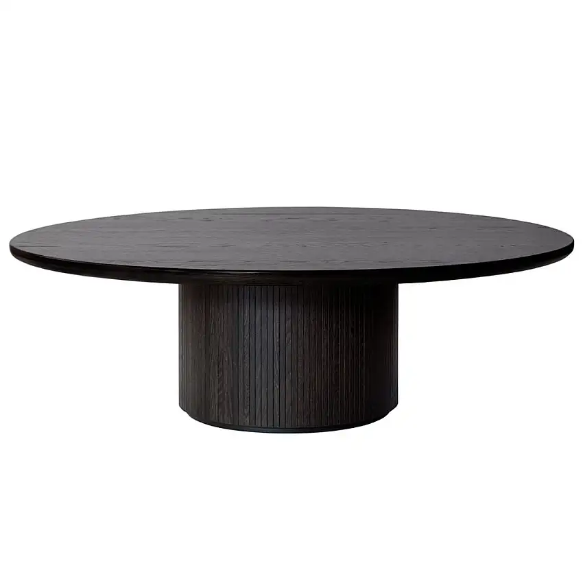 GUBI Moon Couchtisch Ø: 150 cm - Braun/Schwarz gebeizte Eiche
