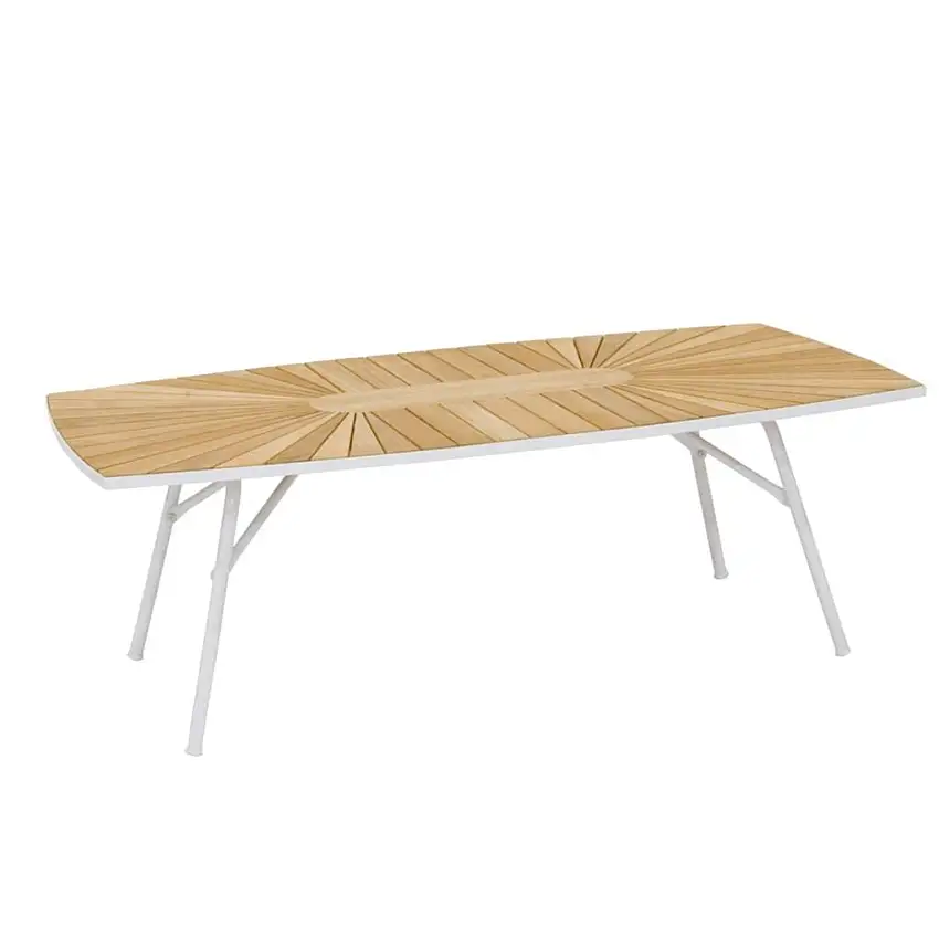 Mandalay Marguerit Loungetisch L: 130 cm - Teak/Weiß