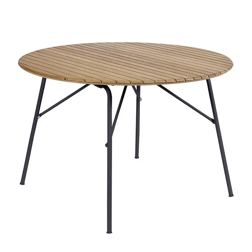 Mandalay Marguerit Magnolia Gartentisch Ø: 110 cm - Teak/Anthrazit