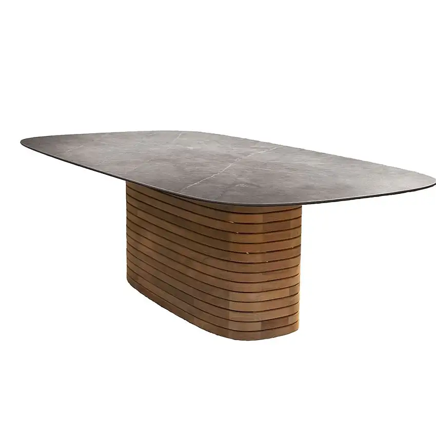 Cane-line Outdoor Mellow Esstisch Oval Mittel - Teak/Taupe