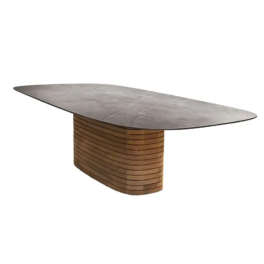 Cane-line Outdoor-Esstisch „Mellow“, oval, groß – Teak/Taupe