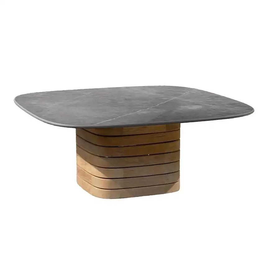 Cane-line Outdoor Mellow Couchtisch, quadratisch, klein - Teak/Taupe