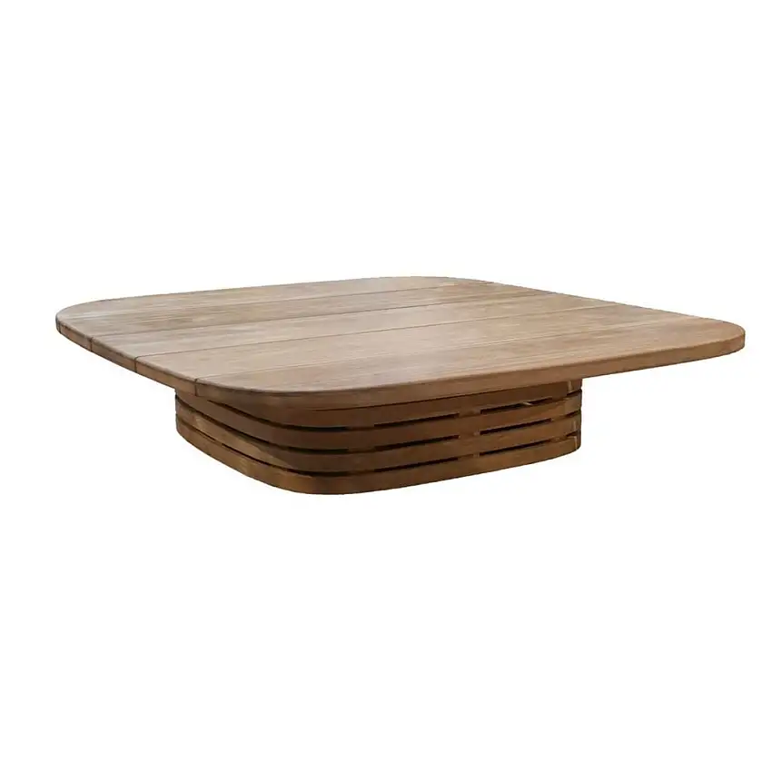 Cane-line Outdoor Mellow Couchtisch, quadratisch, groß – Teak/Teak