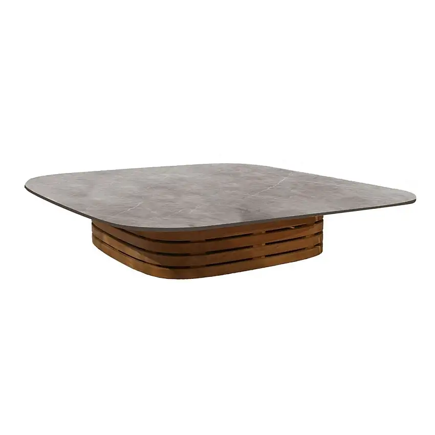 Cane-line Outdoor Mellow Couchtisch Quadratisch Groß - Teak/Taupe