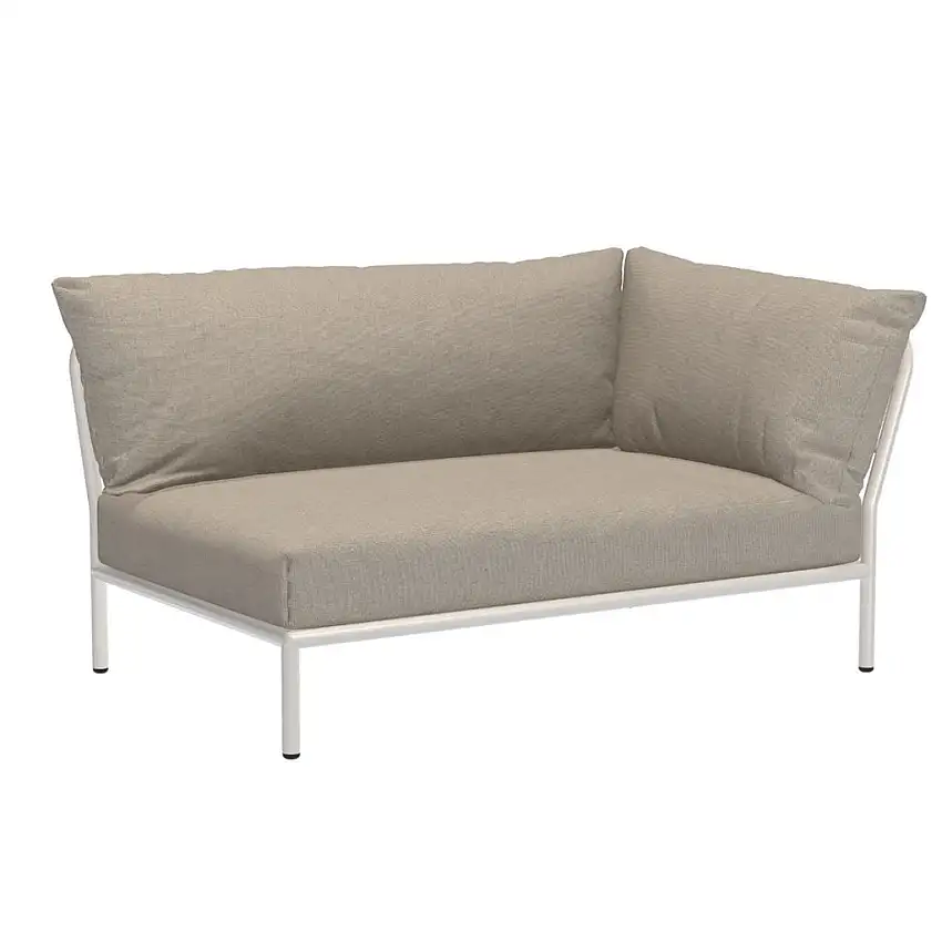 HOUE Ebene 2 Ecke rechts B: 139 cm - Gedämpftes Weiß/Esche