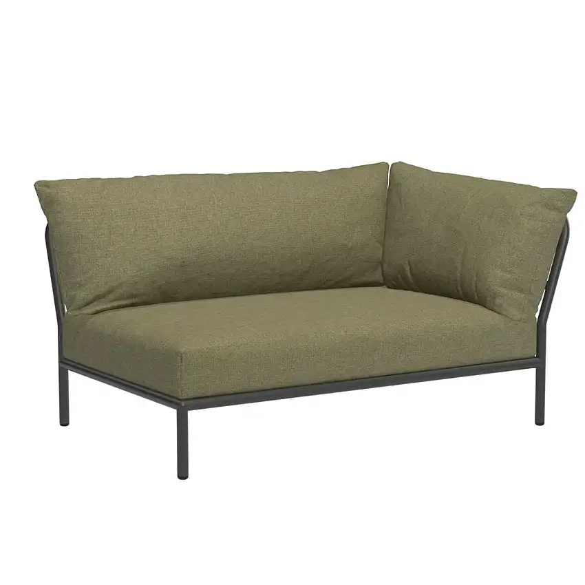 HOUE Ebene 2 Ecke rechts B: 139 cm - Dunkelgrau/Blatt