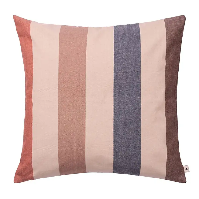 Ferm Living Strand-Outdoor-Kissen – Kaschmir/Mokka/Indigoblau