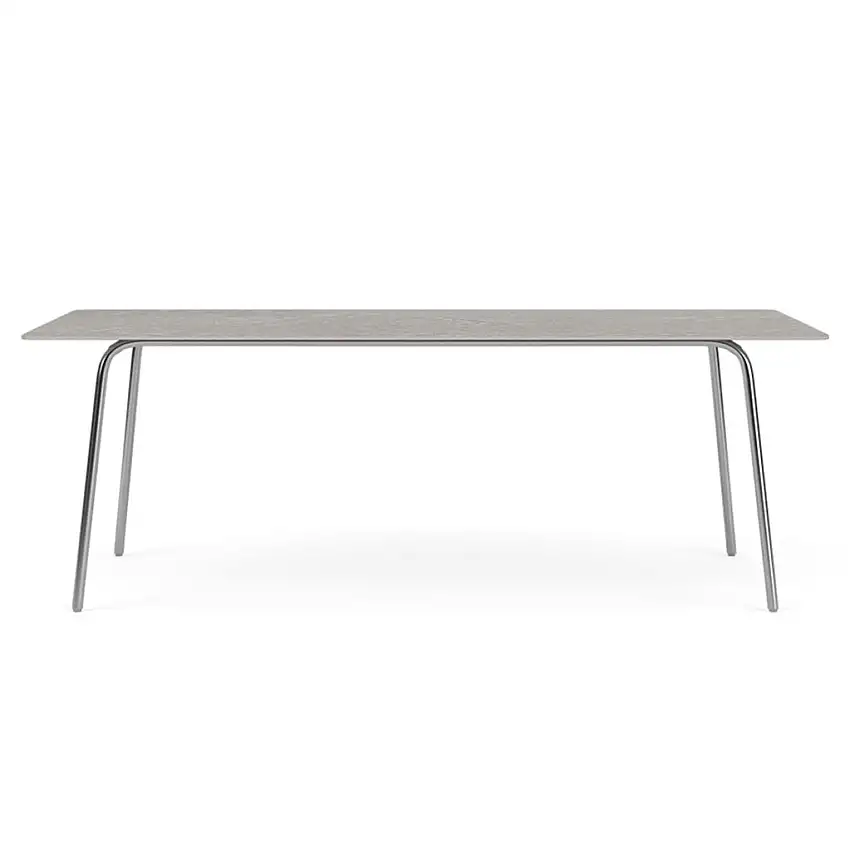 FDB Furniture M21 Teglgård Gartentisch 90x200 cm - Edelstahl/Stein