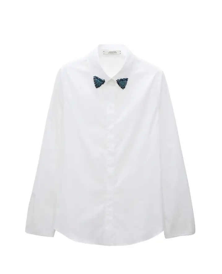 Dorothee Schumacher - Bluse mit besticktem Kragen