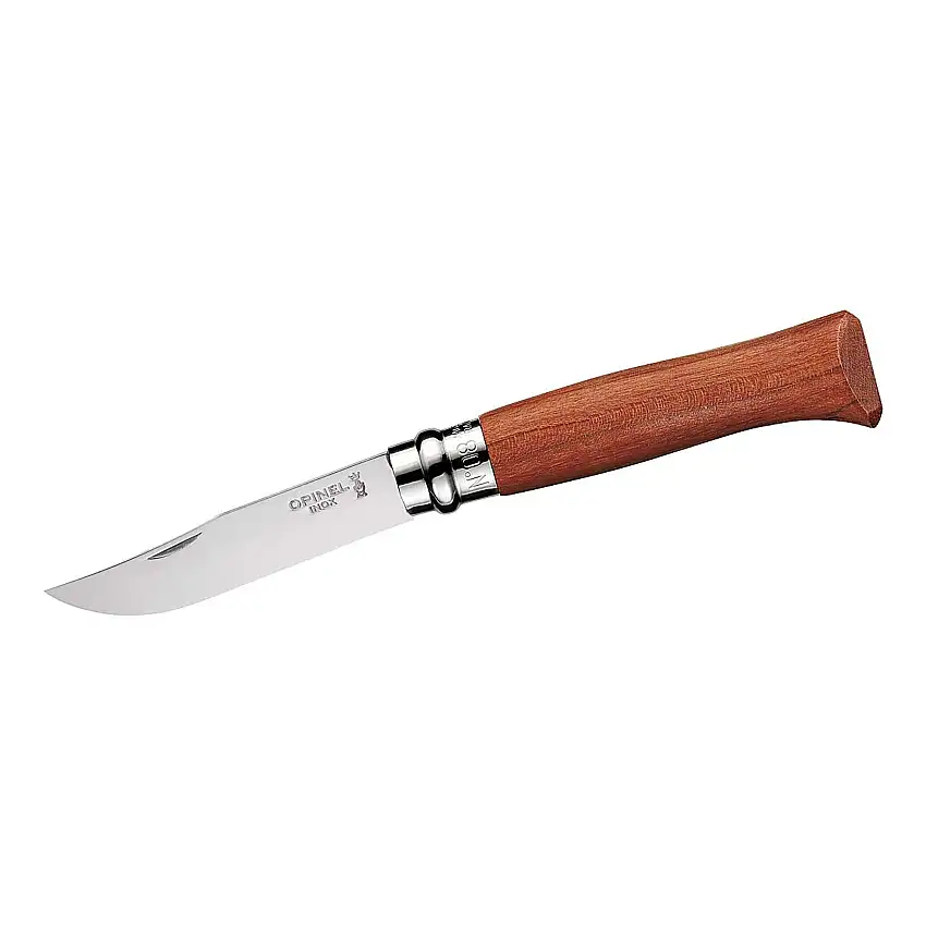 Luxus-Opinel-Messer, Größe 8, Padouk-Holz, rostfrei