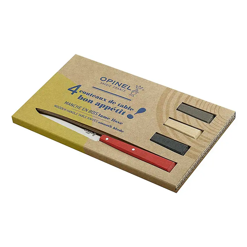 Opinel No 125 BON APPETIT LOFT Tafelmesser-Set, 4 Stück 254227