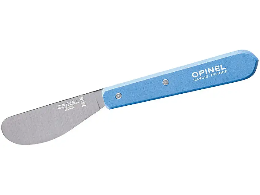 Opinel Aufstrich No. 117, rostfreier Sandvik-Stahl, hellblauer Buchenholzgriff