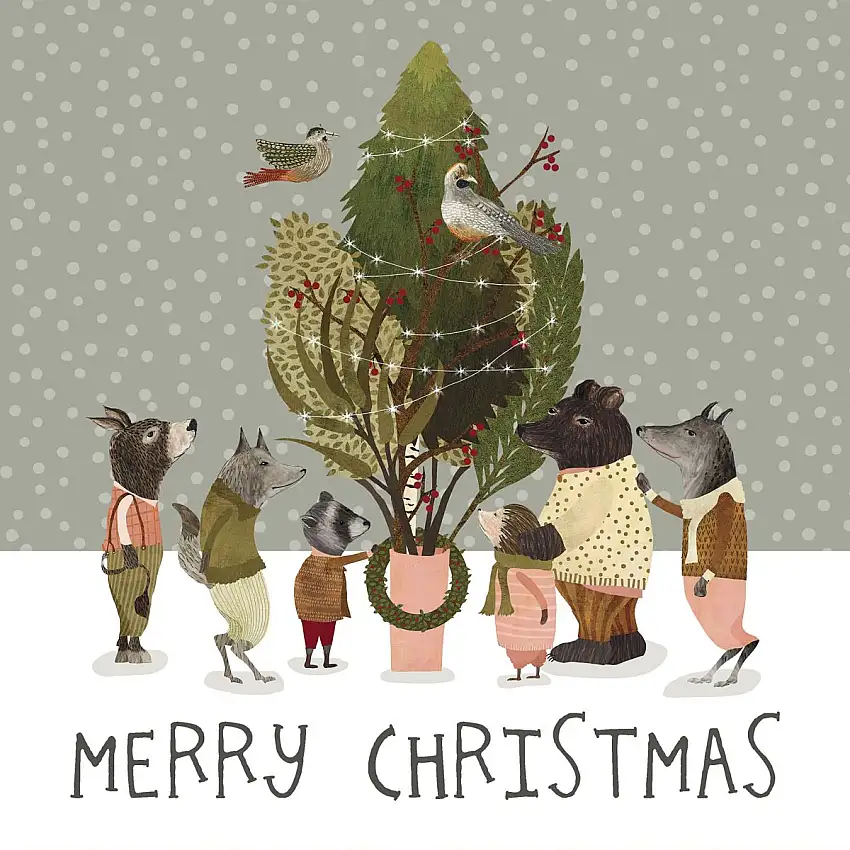 Servietten Gathering Tree Napkin