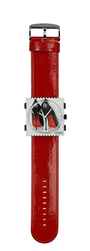 STAMPS Uhr komplett - Zifferblatt High Heels mit Armband Glossy Red