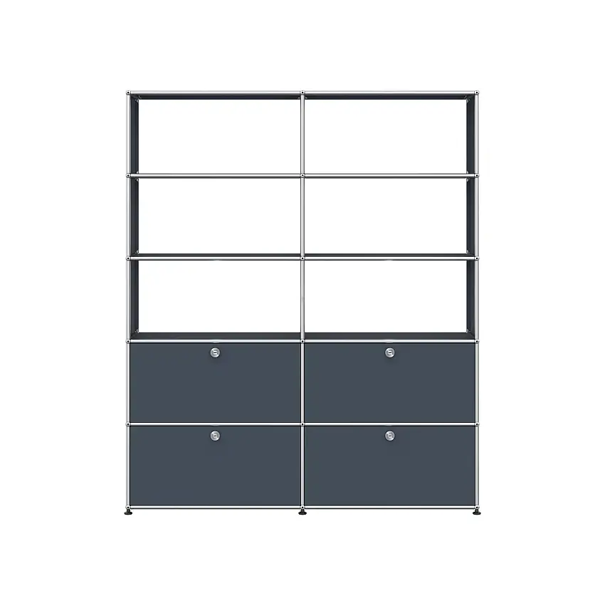 USM Haller Regal 2x5 - 4 Klappen und 6 Fächer