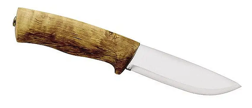 Helle Outdoormesser, Modell 75 Eggen, Dreilagenstahl, Birke