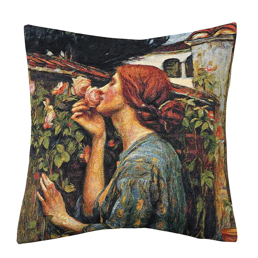 Kissenhülle Gobelin „Soul of the Rose“ nach Waterhouse