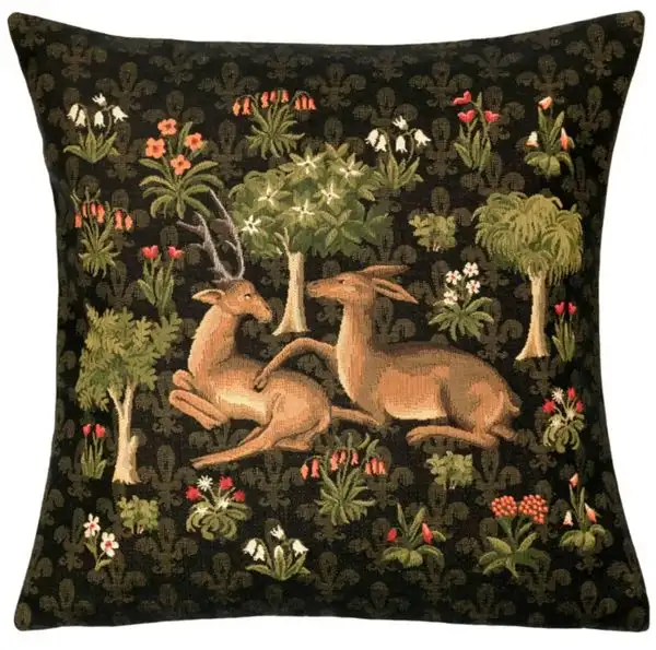 Belgian Tapestries Kissenhülle 45 X 45 cm, Millefleurs, Gobelin Cushion