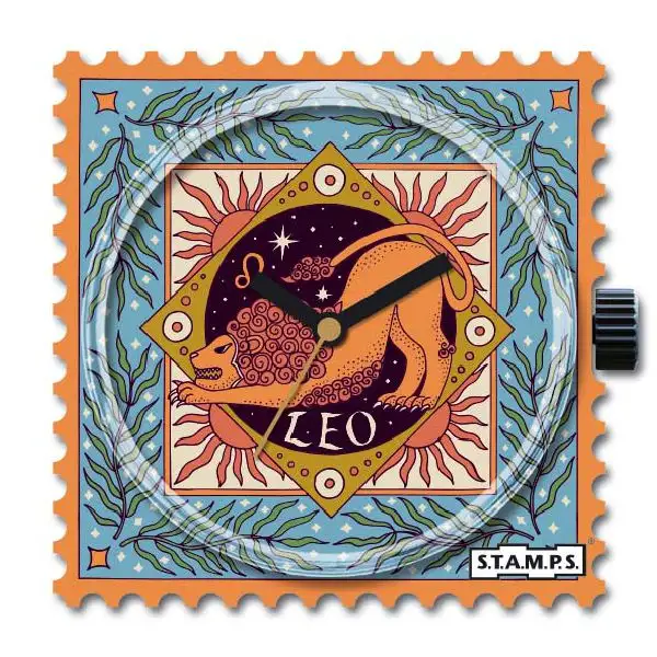 STAMPS Uhr Zifferblatt Sternzeichen Löwe