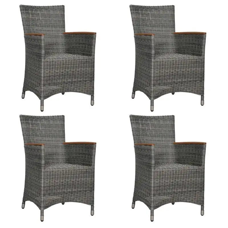 4x Zebra Sessel Status grau-schwarz